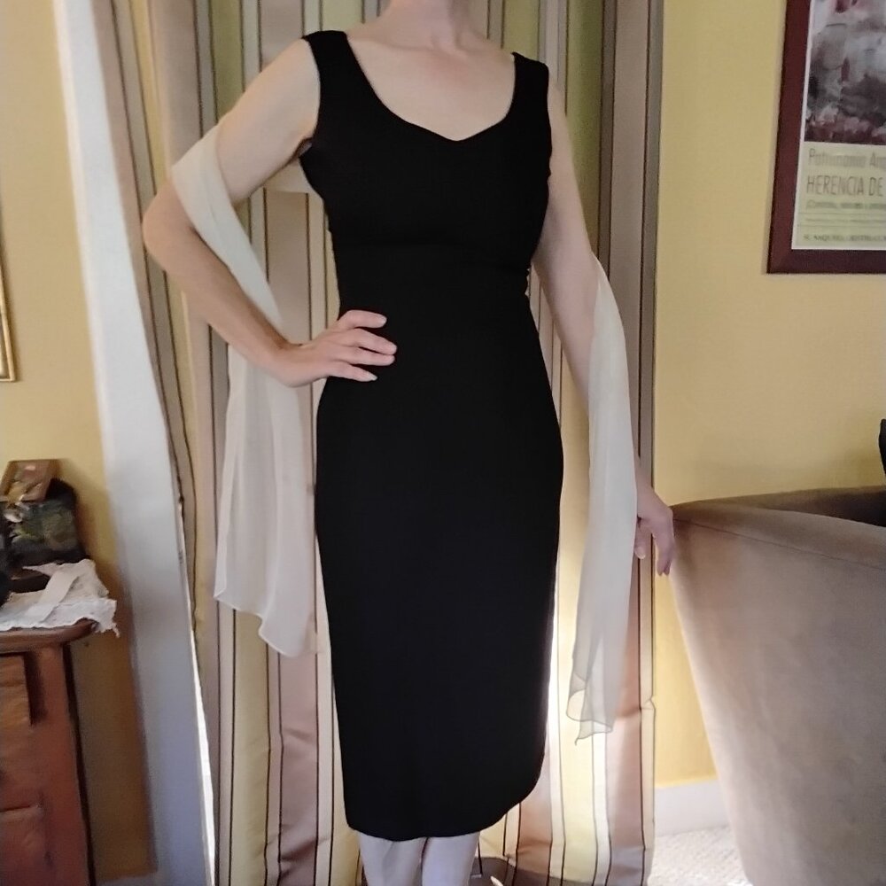 Vintage cocktail dress with back scarves size 4